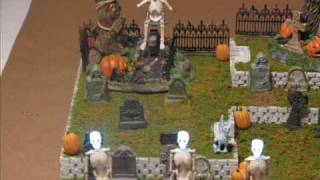 Dept 56 Halloween Village Display  Open Grave Cemetery [upl. by Canon948]