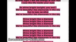 Diamonds Rihanna Lyrics [upl. by Karsten]