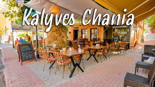 Crete Greece Chania Kalyves walking tour 4k Greece 2022 [upl. by Hniht]