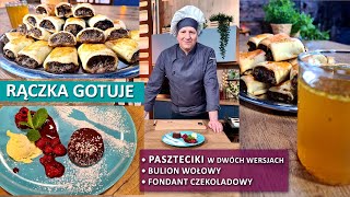 Rączka gotuje NAJLEPSZE CIASTO NA PASZTECIKI  dwa rodzaje farszu i fondant czekoladowy [upl. by Herra]