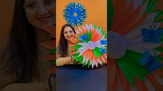 DIY Republic day Paper wall decor ideas diy walldecor republicday craft shorts youtubeshorts [upl. by Maharba671]