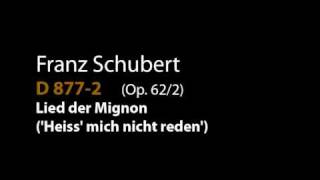 Schubert D 8772 Lied der Mignon Heiss mich nicht redenwmv [upl. by Aryk]