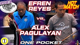 EFREN REYES vs ALEX PAGULAYAN  2023 Derby City Classic One Pocket [upl. by Bertina665]