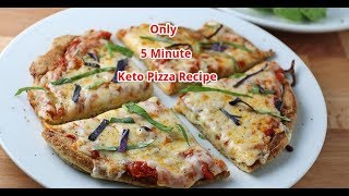 Only 5 Minute Keto Pizza Recipe [upl. by Nahgeem]