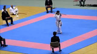 The 1st Okinawa Karate International Tournament Finals Shushi No Kon Dai by Higa Hinako san [upl. by Anialeh679]