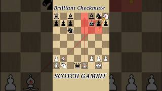 Brilliant Checkmate Scotch Gambit chess chessshorts ytshorts [upl. by Nimaj]