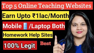 Top 5 online teaching sites  best free online teaching platforms for teachers  Earn 1 lakhmonth [upl. by Raina]