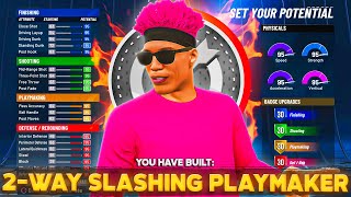 MY NEW quot2WAY SLASHING PLAYMAKERquot BUILD with SHARP TAKEOVER will BREAK NBA 2K22 [upl. by Eisse140]