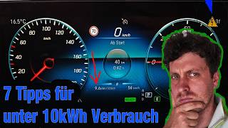 EAuto Spritspar Tipps für unter 10kWh Verbrauch  physikalische Theorie [upl. by Esiuolyram264]