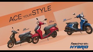 Yamaha Fascino 125 FI Hybrid  Ace Your Style  Equipped with Answer Back function [upl. by Aryajay]