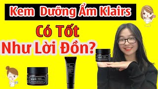 Review Kem Dưỡng Ẩm Dear Klairs Midnight Blue Calming Cream  Hương TuCa [upl. by Nylanej]