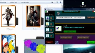 Modifier et Personnaliser licône des dossiers de facon permanente DzIcoFolder [upl. by Alten]