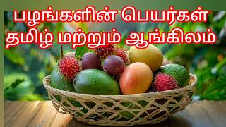 பழங்களின் பெயர்கள் தமிழ் மற்றும் ஆங்கிலம்  Fruits name in tamil and English fruit பழங்களின்பெயர் [upl. by Genna]