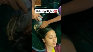 Hair Highlights 😍🌼 MyGlamBeautyStudio trending hairhighlights youtubeshorts shorts [upl. by Nylessej]