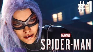 RUZIE MET BLACK CAT   Marvels SpiderMan The Heist DLC Lets Play 1 [upl. by Ahsienahs]