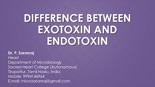 Difference Between Exotoxin and Endotoxin [upl. by Howund]