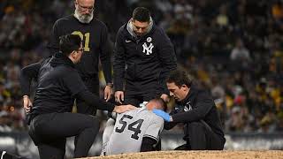 Anthony Misiewicz injured vs Pirates yankees mlb baseball pirates [upl. by Habas461]