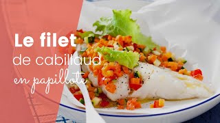 La recette du filet de cabillaud en papillote [upl. by Fiorenze]