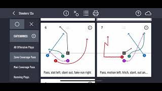 Flag Football Plays vs Zone Defense 5 vs 5 [upl. by Anovahs]