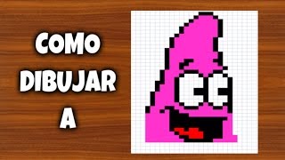 COMO DIBUJAR A PATRICIO  Para Minecraft  Pixel Art  How to draw Patrick Star [upl. by Nyloj115]