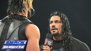 Roman Reigns interrupts Seth Rollins SmackDown January 9 2015 [upl. by Atela372]