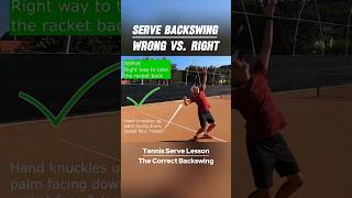 Tennis Serve Backswing Wrong vs Right tennisservetechnique tennisservebackswing [upl. by Featherstone]