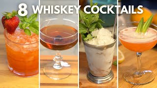 8 Easy Whiskey Cocktails to Make at Home  Whiskey Drinks for Beginners [upl. by Ennairek]