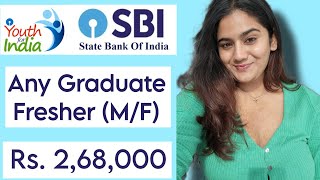 SBI Paid Internship Program for all Fresher Graduates  Any Stream  SBI Youth for India Fellowship [upl. by Enyrb65]