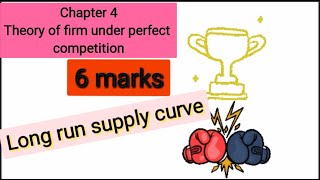 Long run supply curve of a firm under perfect completition [upl. by Hardman]