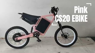 Pink 80100kmh fast speed 5000w 8000w 12000w CS20 electric bicycle electricscooterscooterelectric [upl. by Margarette]