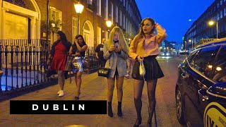 Dublin Ireland Nightlife After 10pm Walking Tour 4K 60fps [upl. by Llenwahs42]