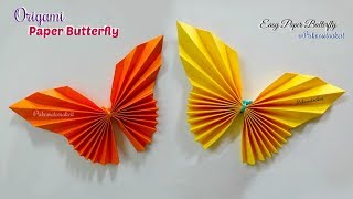 Paper Butterfly  How to make paper butterfly origami [upl. by Atilal911]