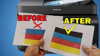 3 WAYS To Fix EPSON PRINTER COLOR PROBLEM VIA HEAD CLEANING POWER CLEANING AND INK FLUSH MANUALLY [upl. by Halehs]