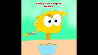 Eating Rice Krispies be like thecolourbuddies [upl. by Moyer]