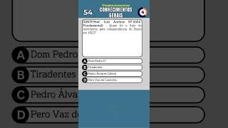 📘 QUIZ CONHECIMENTOS GERAIS Nº 54  QUESTÃO DE CONCURSO DA ABCP shorts concurso quiz [upl. by Cirilo]