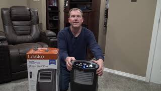 Lasko Motion Heat Plus heater test 220 sq ft SOLD AT COSTCO [upl. by Sigismond213]