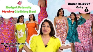 Affordable amp Trendy Myntra Clothing Haul Under Rs500 Only 🤯🤑 [upl. by Hairakcaz368]