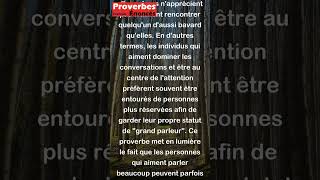 Proverbe Arabe  Un grand parleur naime pas a en trouver un autre shorts [upl. by Maddis]