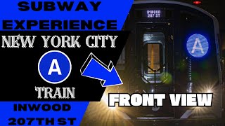 New York City Subway A Exp Train Far Rockaway  207th St Front View [upl. by Ekihc]