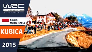 KUBICA onboard Rallye MonteCarlo 2015 Ford Fiesta RS WRC Stage 11 [upl. by Maupin]