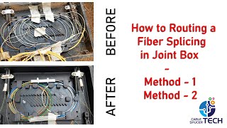 How to Routing a Fiber Core in Joint Box  Easy Methods  Optical Fiber Cable Splicing Techniques [upl. by Ahseiuqal513]