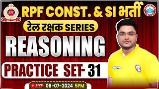 RPF Reasoning Practice Set 31  RPF SI amp Constable 2024  RPF Reasoning Class 2024 by Shobhit Sir [upl. by Rehteh]