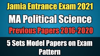 Jamia 2021 MA Political Science Previous Paper and Question Bank  Exam Treasury [upl. by Ylrebmyk]