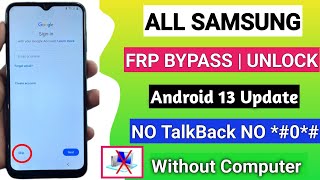 Samsung FRP Bypass 2023 Android 13 New Update  TalkBack Not Working  Samsung F04 Frp Bypass [upl. by Klos142]