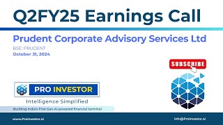 Prudent Corporate Advisory Services Ltd Q2FY25  Earnings Conference Call  concall earningscall [upl. by Atul]