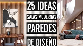 25 IDEAS PARA DECORAR SALAS MODERNAS y ELEGANTES CON DISEÑOS de PAREDES de MADERA  DECORACION 2023 [upl. by Auqenet]