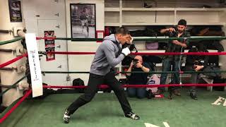 DMITRY BIVOL SHOWS OFF HIS SKIPPING TECHNIQUE amp GUILE DURING MEDIA WORKOUTS [upl. by Dominica25]