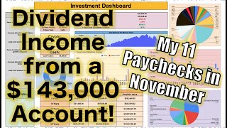 How Much My Dividend Portfolio Paid Me in November 143000 Account [upl. by Rutger]