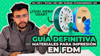 Filamentos Para Impresión 3D  ¿Qué material utilizar 🤔 [upl. by Aihsyt]