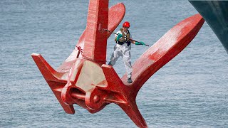 How US Navy Maintain the Gigantic Anchors of US Aircraft Carrier [upl. by Rosanna]